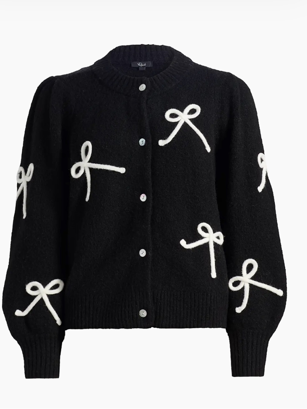 New with Tags Rails Francesca Francesca Black and Ivory Button Up Sweater